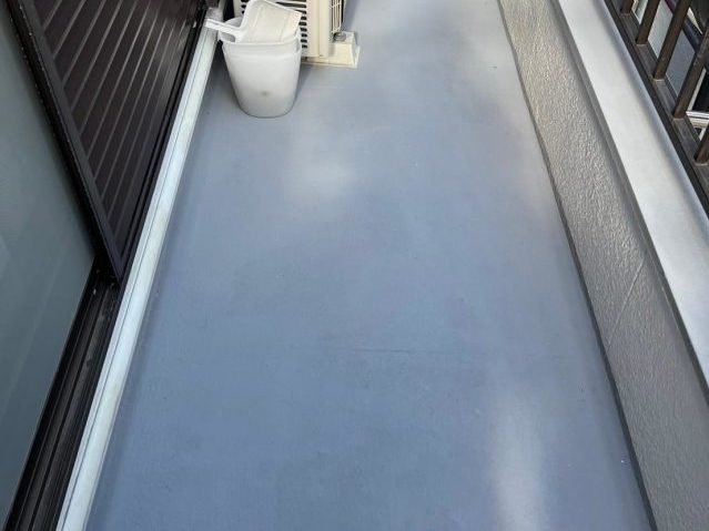 姫路市のベランダ防水工事完了後の状態